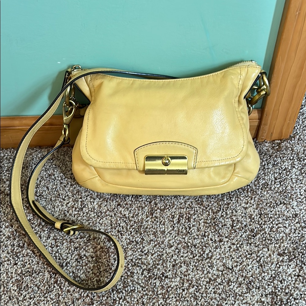 Coach Kristin Buttercup Yellow Leather Bag